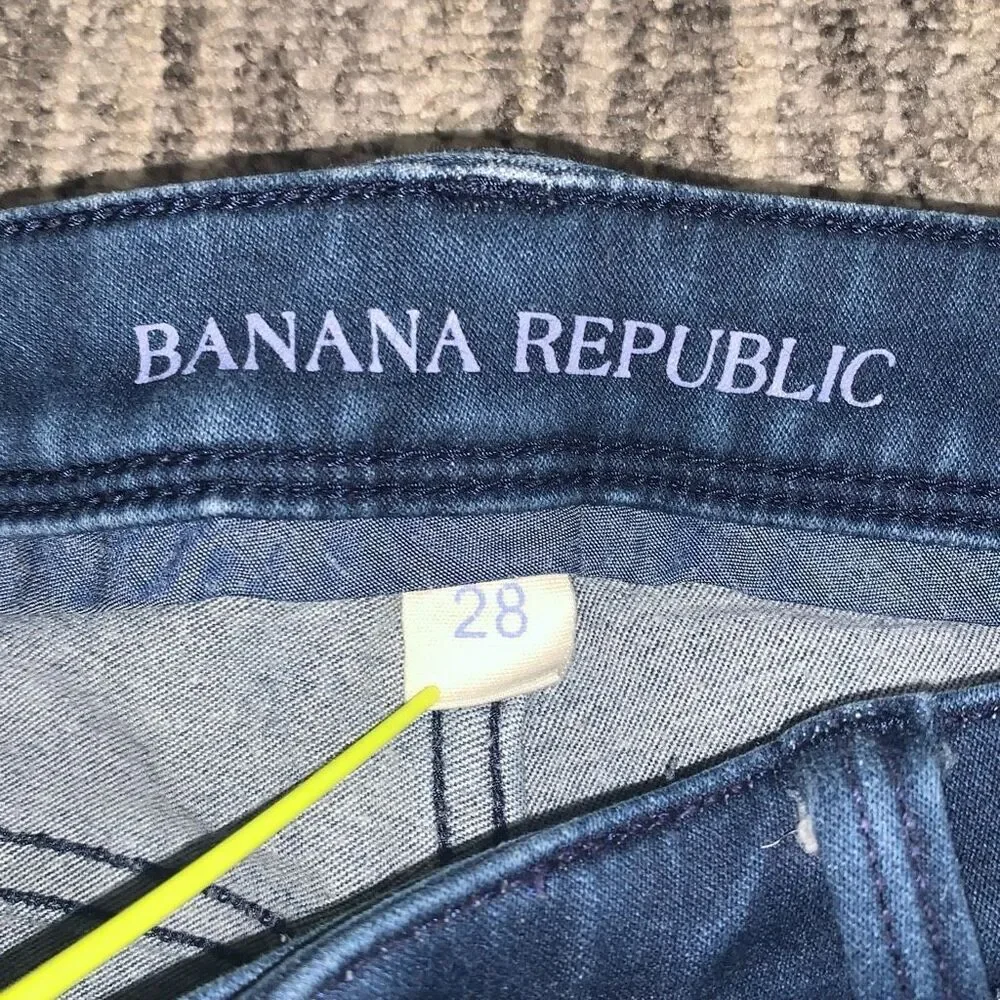Banana Republic Womens Size‎ 28 Denim Skinny Ankle Jeans Blue Pockets Stretch